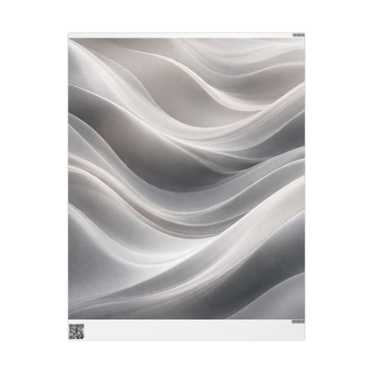 Silver Marble Swirl Wrapping Paper | Abstract Metallic Gift Wrap
