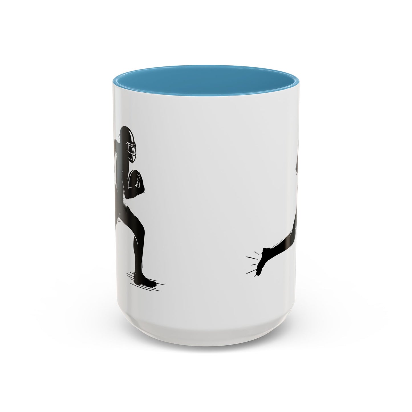 Football Player Themed Accent Coffee Mug, Sports Fan Gift, Unique Mug for Athletes, Coffee Lover, Game Day Essential - TRV