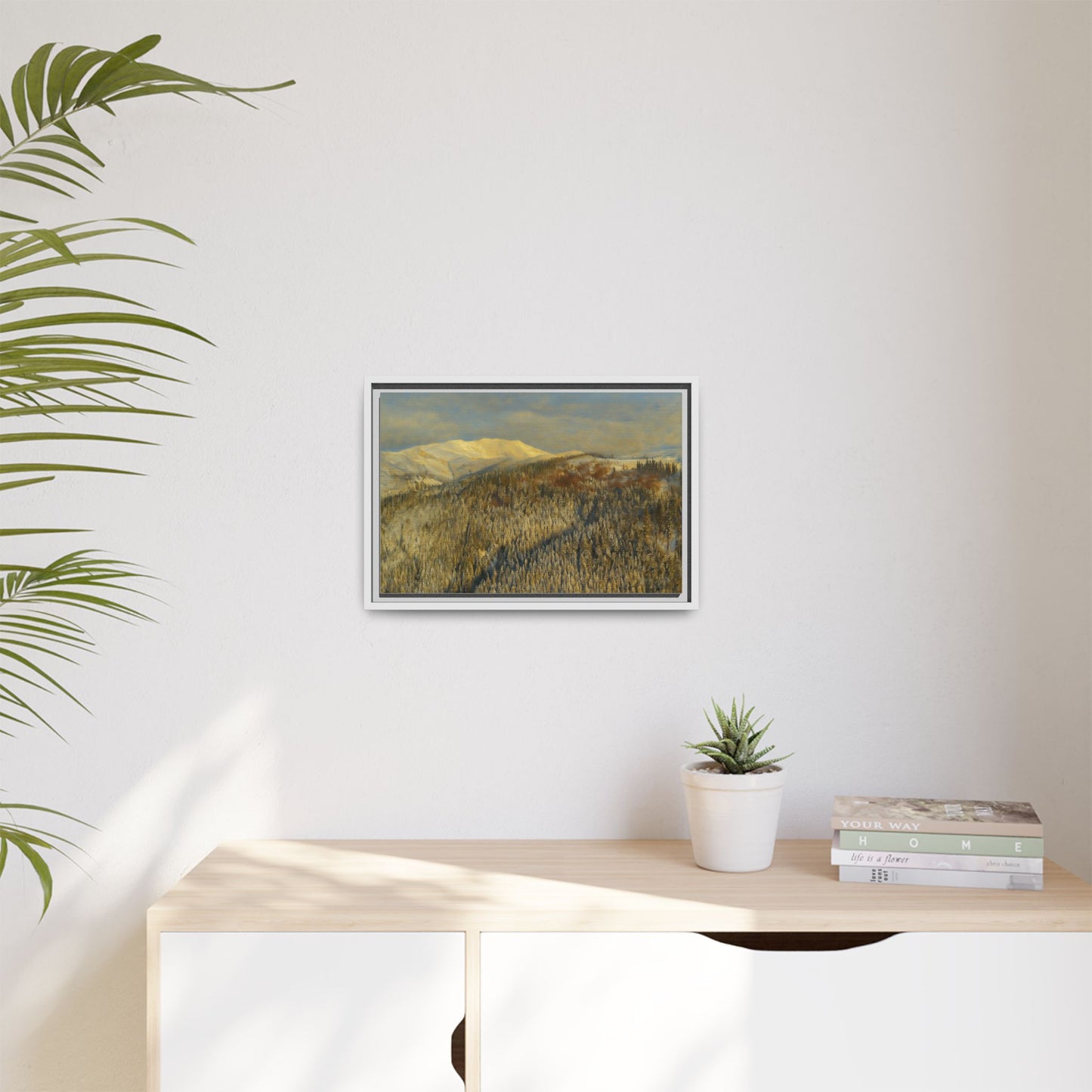Framed Mountain Canvas Art, Perfect for Home Decor, Nature Wall Art, Gift for Nature Lovers, Cozy Atmosphere - TRV