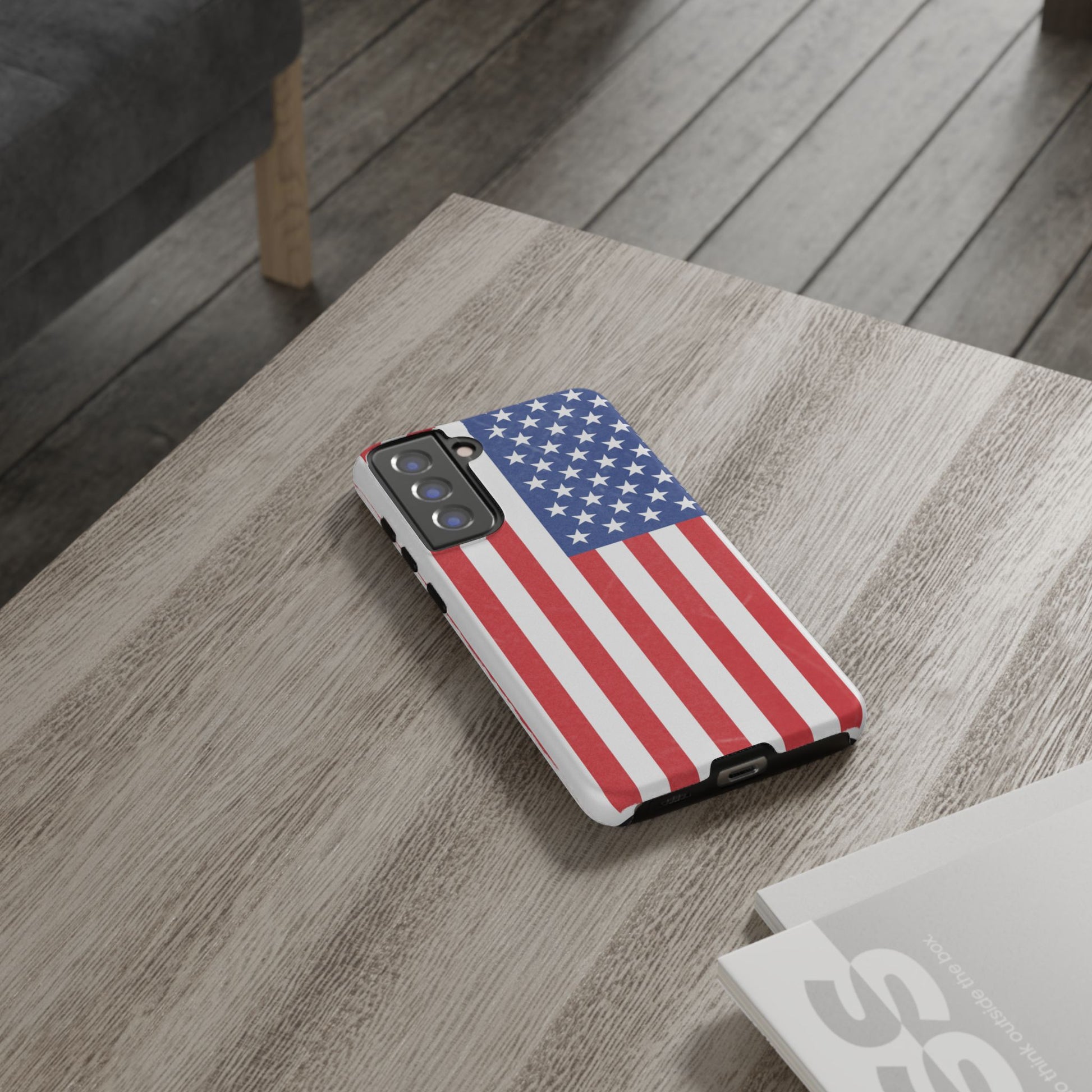Patriotic Phone Case - Tough Cases for Veterans, USA Lovers, Independence Day, Memorial Day, Flag Design - TRV