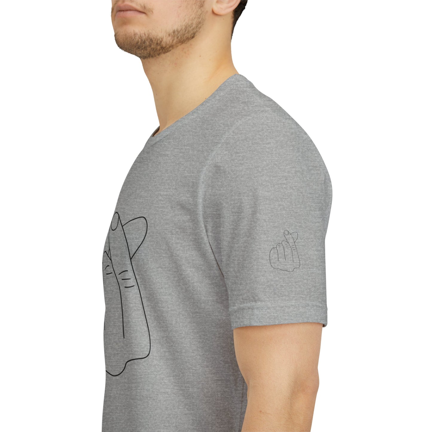 Minimalist Hand Sign Unisex Tee | Casual Everyday Wear | Perfect for Gift Givers
