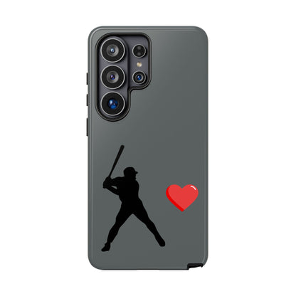 Printify baseball love phone case featuring sporty design, rugged protection, ideal for sports enthusiasts and Father's Day gifts.