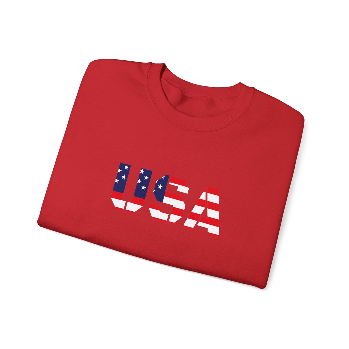 USA Flag Unisex Crewneck Sweatshirt, Cozy Apparel, Casual Wear, Independence Day Gift, Americana Style