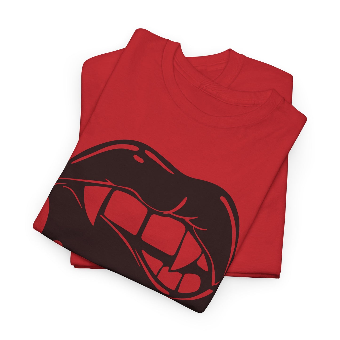 Edgy Graphic Tee - Dripping Lips Design - Unisex Heavy Cotton Tee