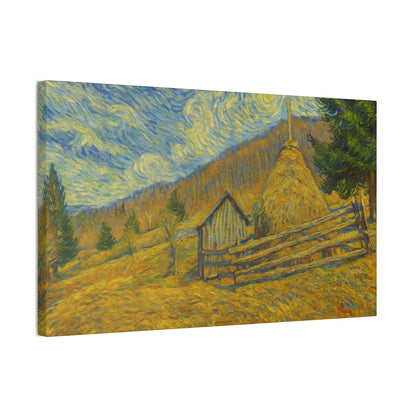Vincent Van Gogh Inspired Canvas Print, Rustic Home Decor, Wall Art, Gift for Art Lovers, Country Landscape, Unique Art Piece - TRV