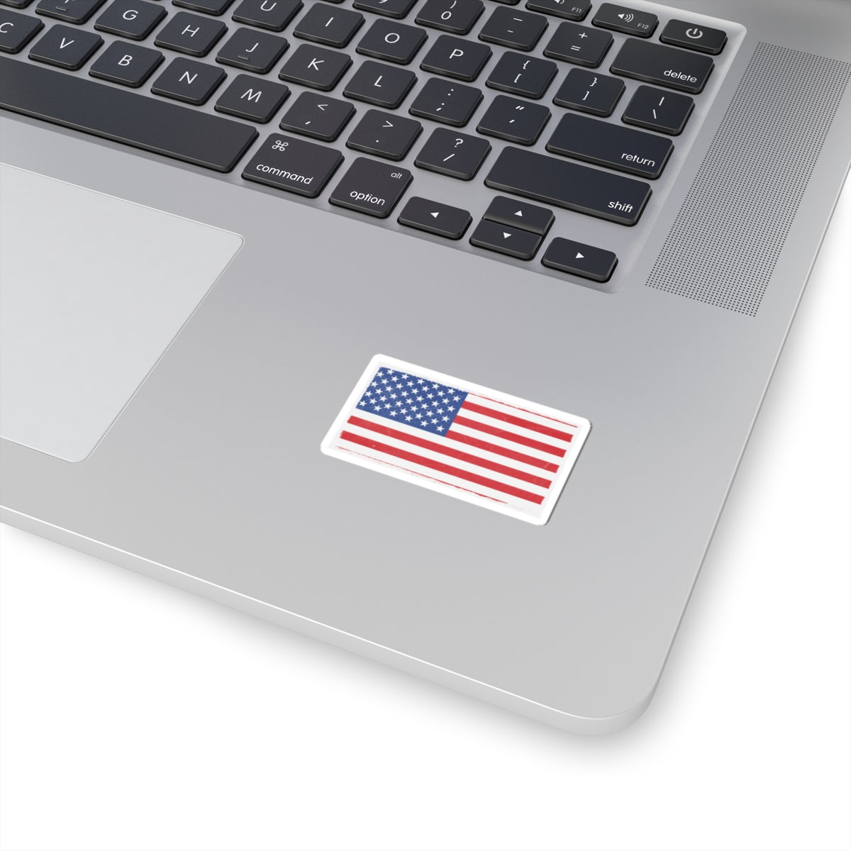 USA flag kiss-cut stickers on paper, patriotic decal featuring stars and stripes, perfect for Independence Day celebrations.