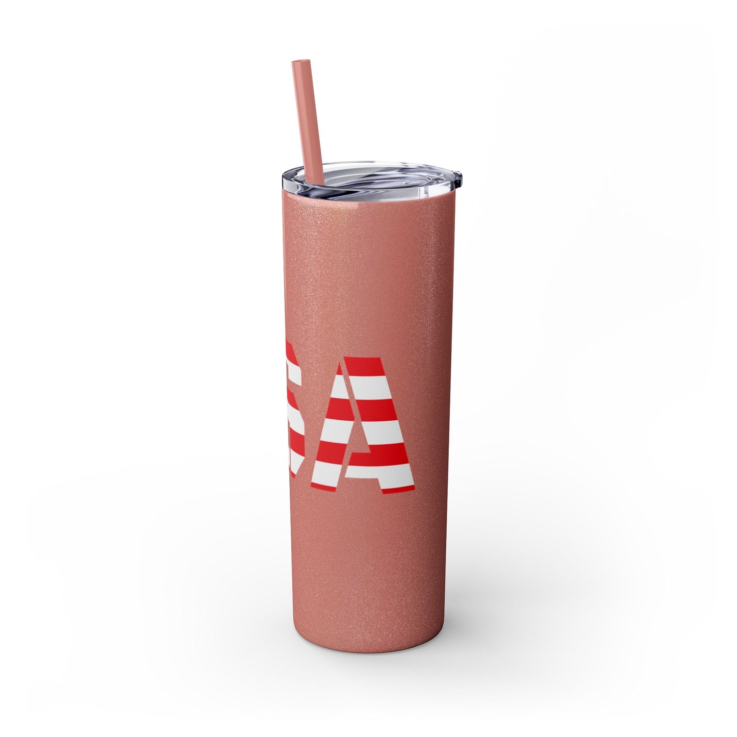 Skinny Tumbler — USA Flag 20oz Straw Tumbler (Patriotic Travel Cup)