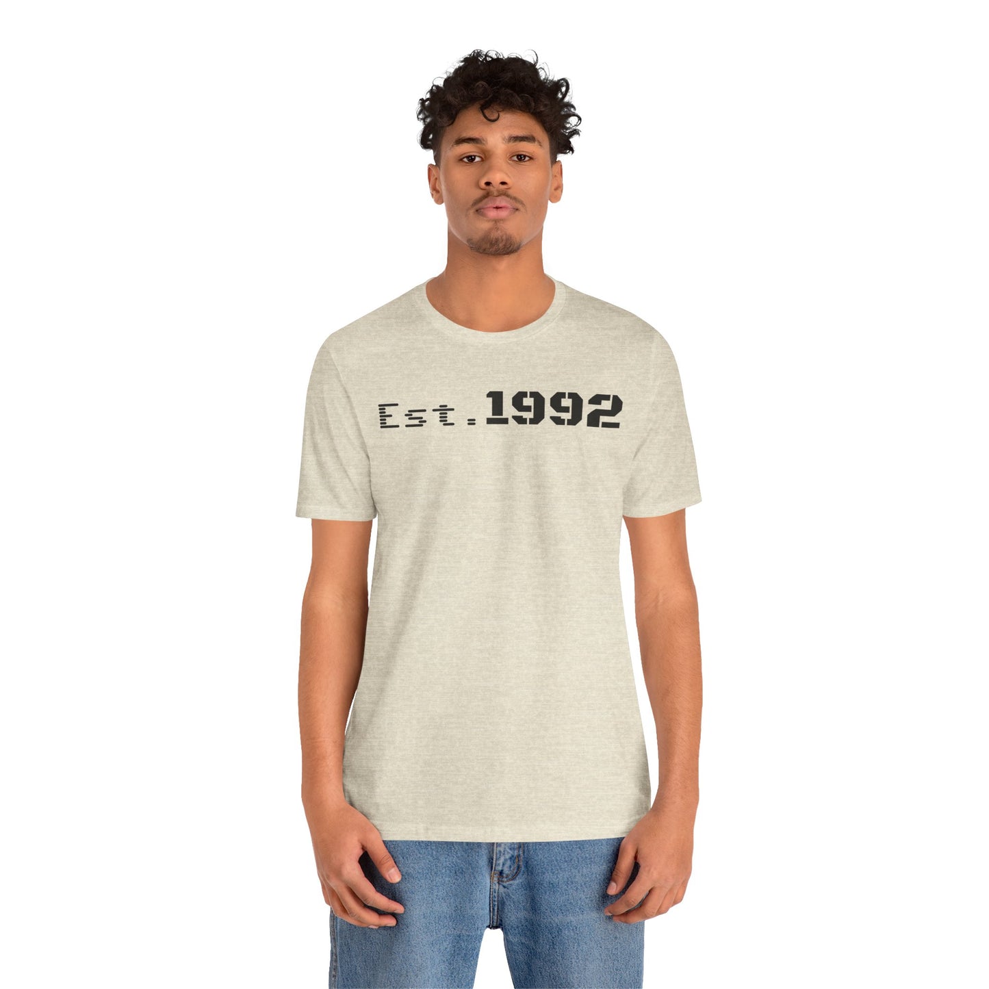 Est. 1992 Unisex Jersey Tee - Retro Birthday Gift, Casual Wear, Cool Vintage T-Shirt, Gift for Him, Gift for Her - TRV