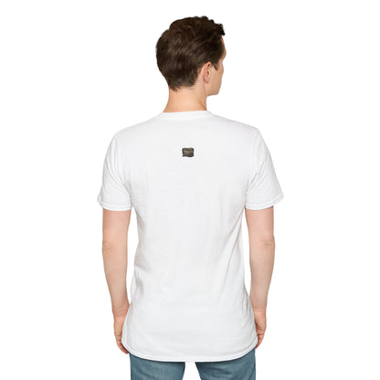 Vintage Forest Landscape T-Shirt by Printify featuring a nature pathway scene on a casual cotton tee.