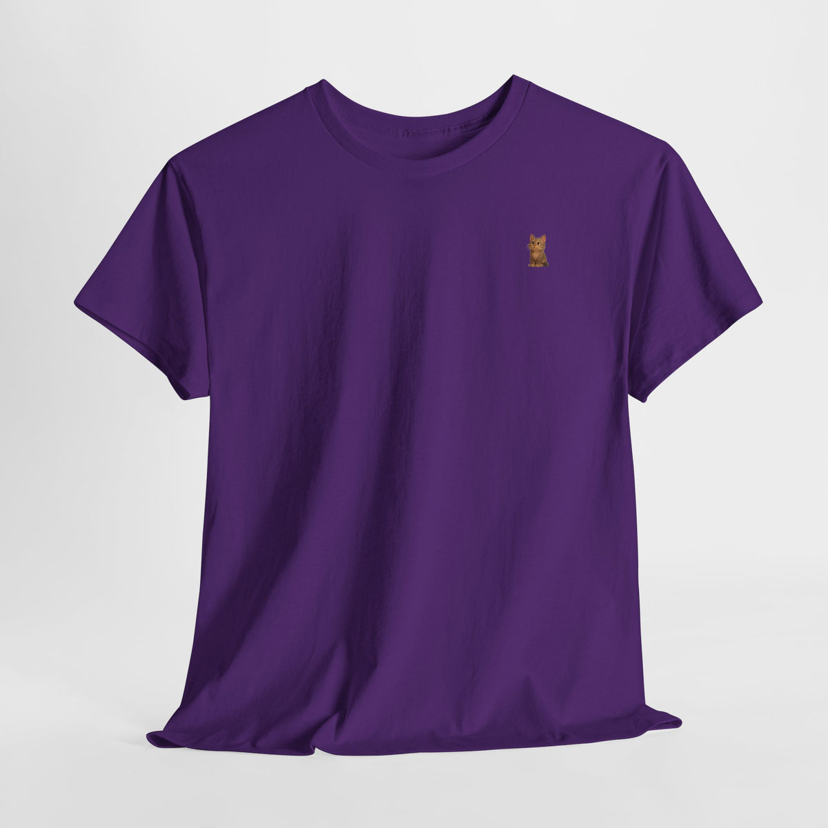 Cute brown kitten graphic T-shirt for cat lovers, featuring a playful feline design on a comfortable printify tee.