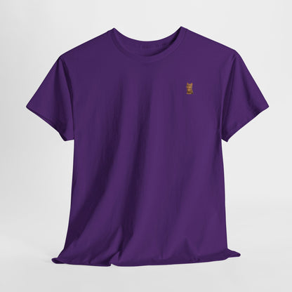 Cute brown kitten graphic T-shirt for cat lovers, featuring a playful feline design on a comfortable printify tee.