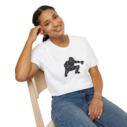 Baseball Catcher Unisex Softstyle T-Shirt, Sports Apparel, Gift for Athletes, Workout Gear, Casual Wear, Special Occasions