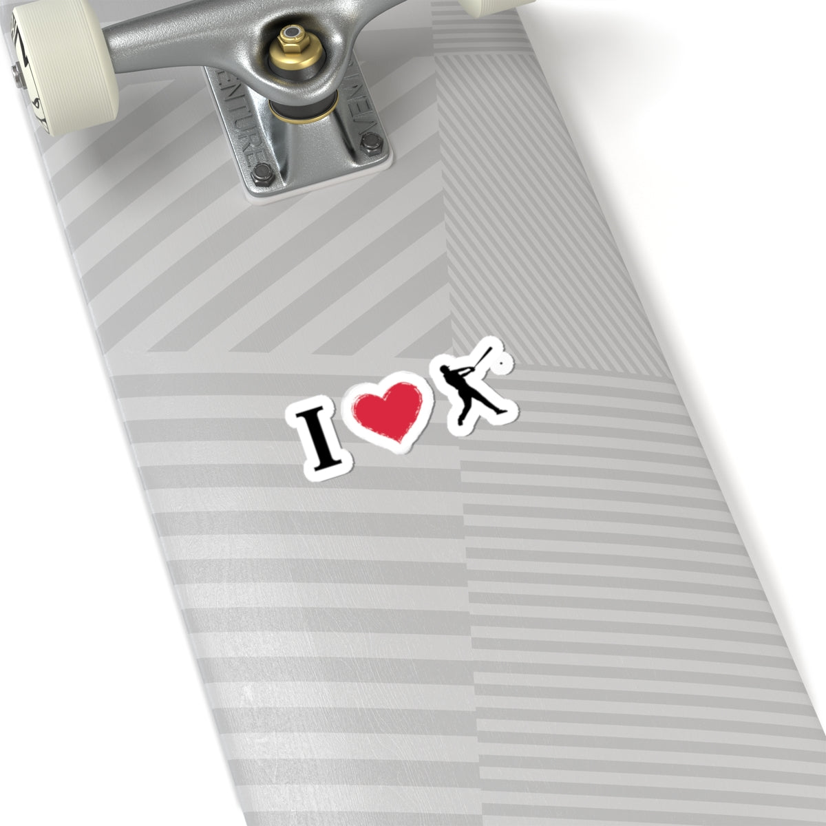 I Love Baseball Kiss-Cut Stickers | Sports Gear, Custom Decals, Laptop Stickers, Gift for Athletes, Motivational Decor - TRV