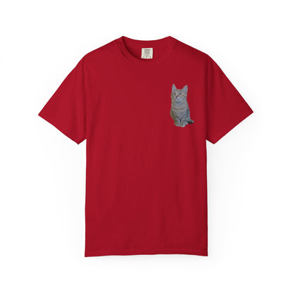 Whimsical Cat Pocket T-Shirt for Cat Lovers - TRV