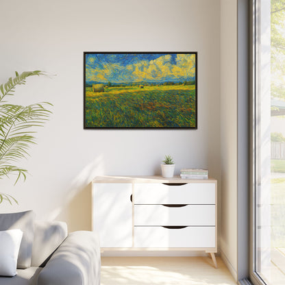 Multi-color landscape matte canvas print framed by Printify, showcasing a vibrant scenic artwork on high-quality canvas.