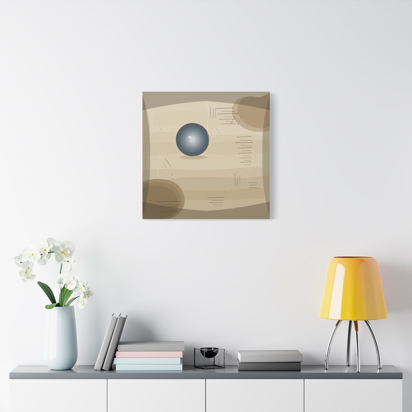 Abstract Warm Desert Field Matte Canvas