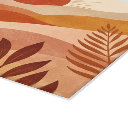 Boho Sunset Desert Waves Glass Cutting Board - view 9