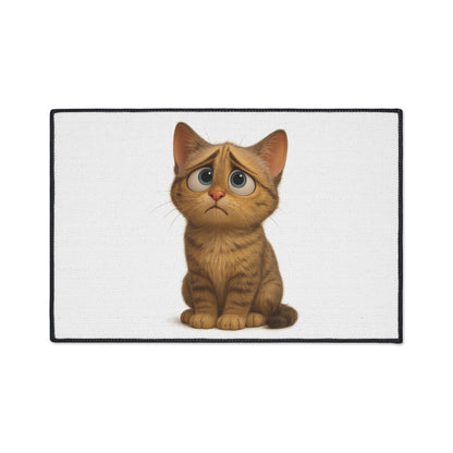 Cute cat print floor mat by Printify, heavy-duty entrance doormat with playful feline design, ideal for cat lovers' home entrances.