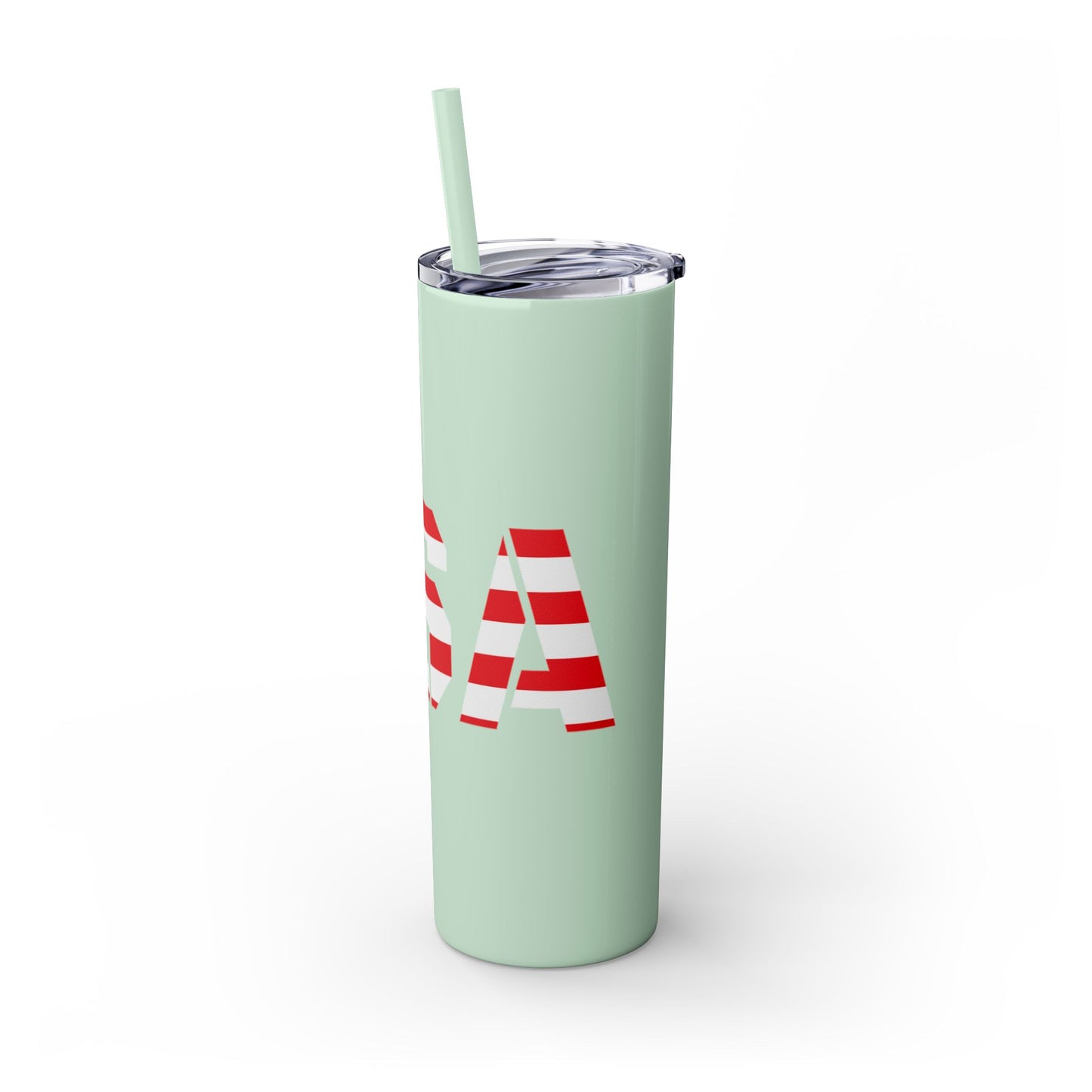 Skinny Tumbler — USA Flag 20oz Straw Tumbler (Patriotic Travel Cup)