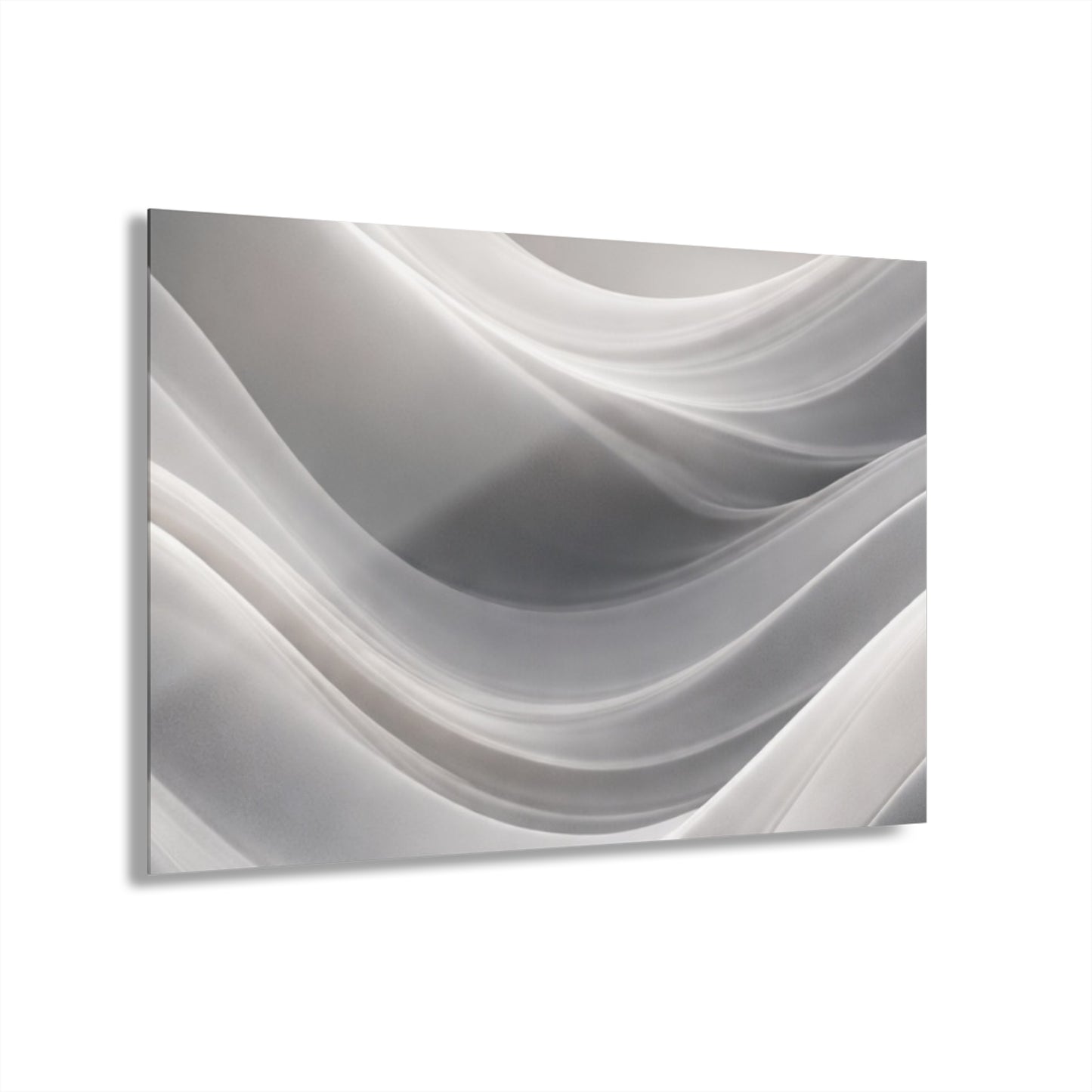 Abstract White Wave Acrylic Print | Wall Art