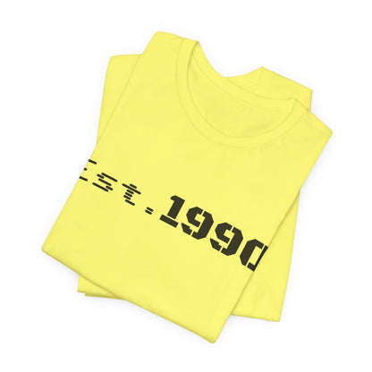 Vintage Est. 1990 T-Shirt by Printify featuring classic typography and comfortable cotton fabric.