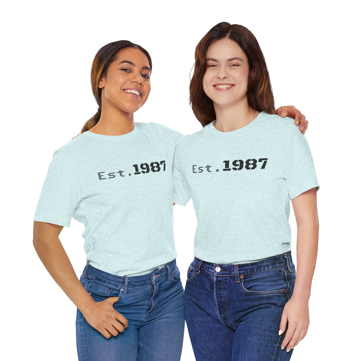 Vintage Est. 1987 T-Shirt by Printify featuring classic born 1987 design on a comfortable cotton tee.