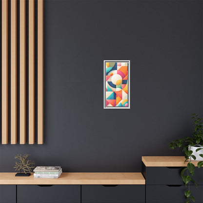 Colorful Geometric Abstract Art Matte Canvas Framed