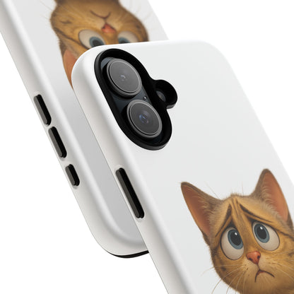 Cute Cat Phone Case, Funny Kitty Case, Animal Lover Gift, Cat Lover Accessory, Unique Cat Design Case, Pet Mom Gift - TRV