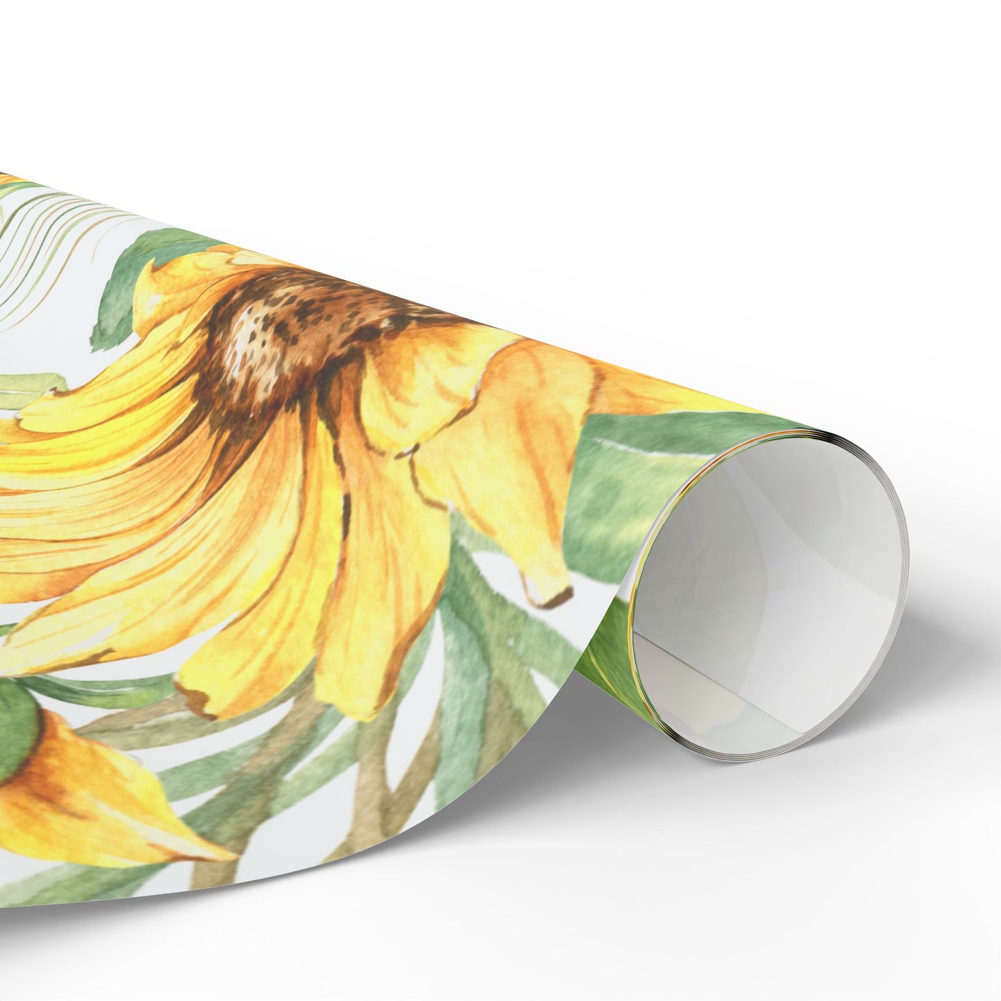 Sunflower Wrapping Paper Roll — Floral Gift Wrap for Birthdays, Mother's Day & Spring Celebrations
