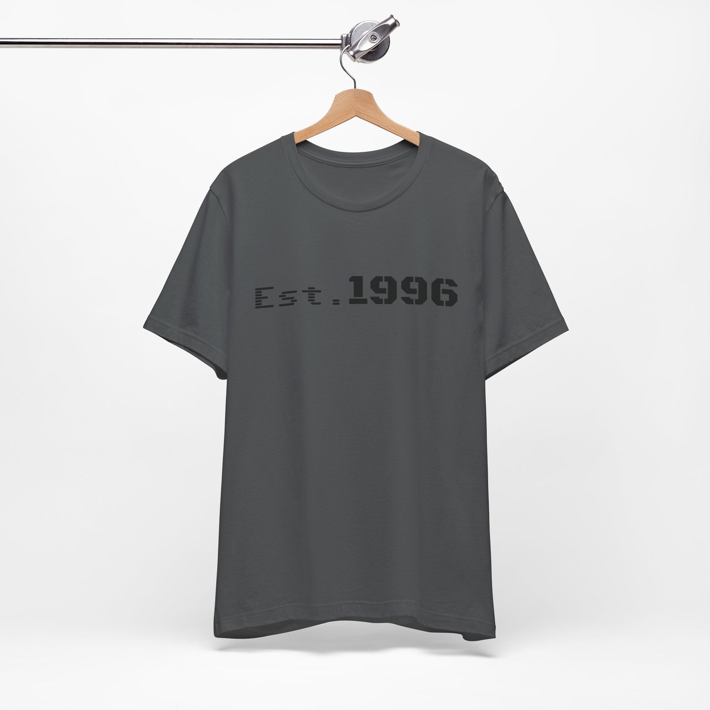 Vintage Est. 1996 T-shirt by Printify featuring a retro design, perfect as a birth year birthday gift.