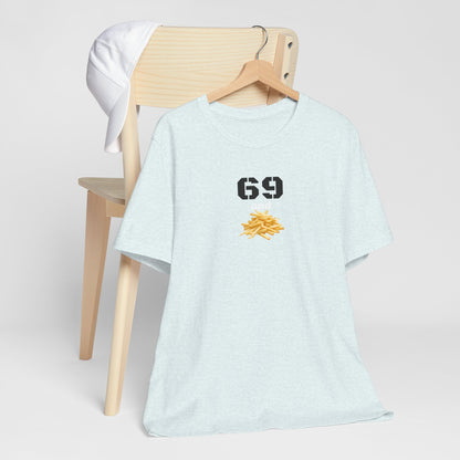 Funny 69 And French Fries Graphic Tee, Casual Humor Shirt, Cute Gift, Stylish Graphic Top, Unisex Quirky T-Shirt, Everyday Wear