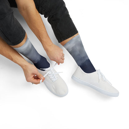 Night Sky Cloud Pattern Socks | Sublimation Crew Socks