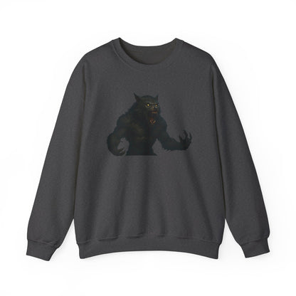 Fierce Werewolf Graphic Sweatshirt, Cozy Unisex Crewneck, Perfect for Casual Outfits, Halloween Apparel, Everyday Wear