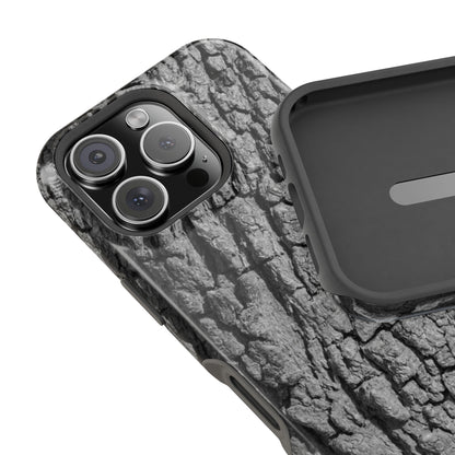 Bark Texture Magnetic Impact Phone Case