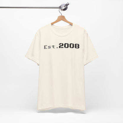 Est. 2008 Unisex Tee, Cool Vintage T-Shirt, Casual Gift, Birthday Apparel, Nostalgic Fashion