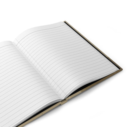 Neutral Abstract Lines Hardcover Journal | Minimal Beige Notebook - TRV