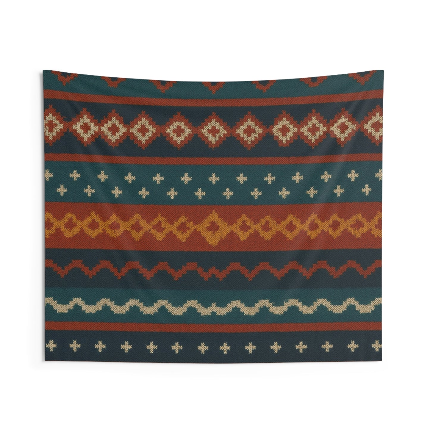 Southwestern Pattern Wall Tapestry – Boho Tribal Geometric Decor