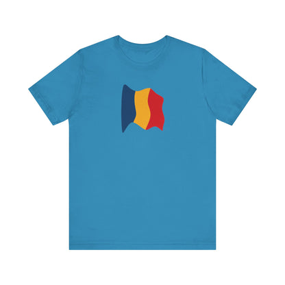 Romanian Flag Unisex Short Sleeve Tee, Casual Shirt, Travel T-Shirt, Gift for Romanians, Summer Outfit, Everyday Wear