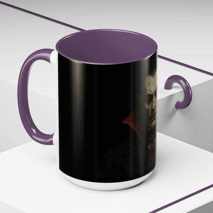 Gothic Dracula Vampire Accent Coffee Mug | Spooky Halloween Gift, Unique Home Decor, Collector's Mug, Coffee Lover's Gift