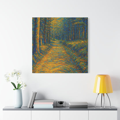 Van Gogh Style Forest Canvas Art | Nature Wall Decor, Home Office Accent, Gift for Nature Lovers, Gallery Wrapped, Living Room Wall Art - TRV