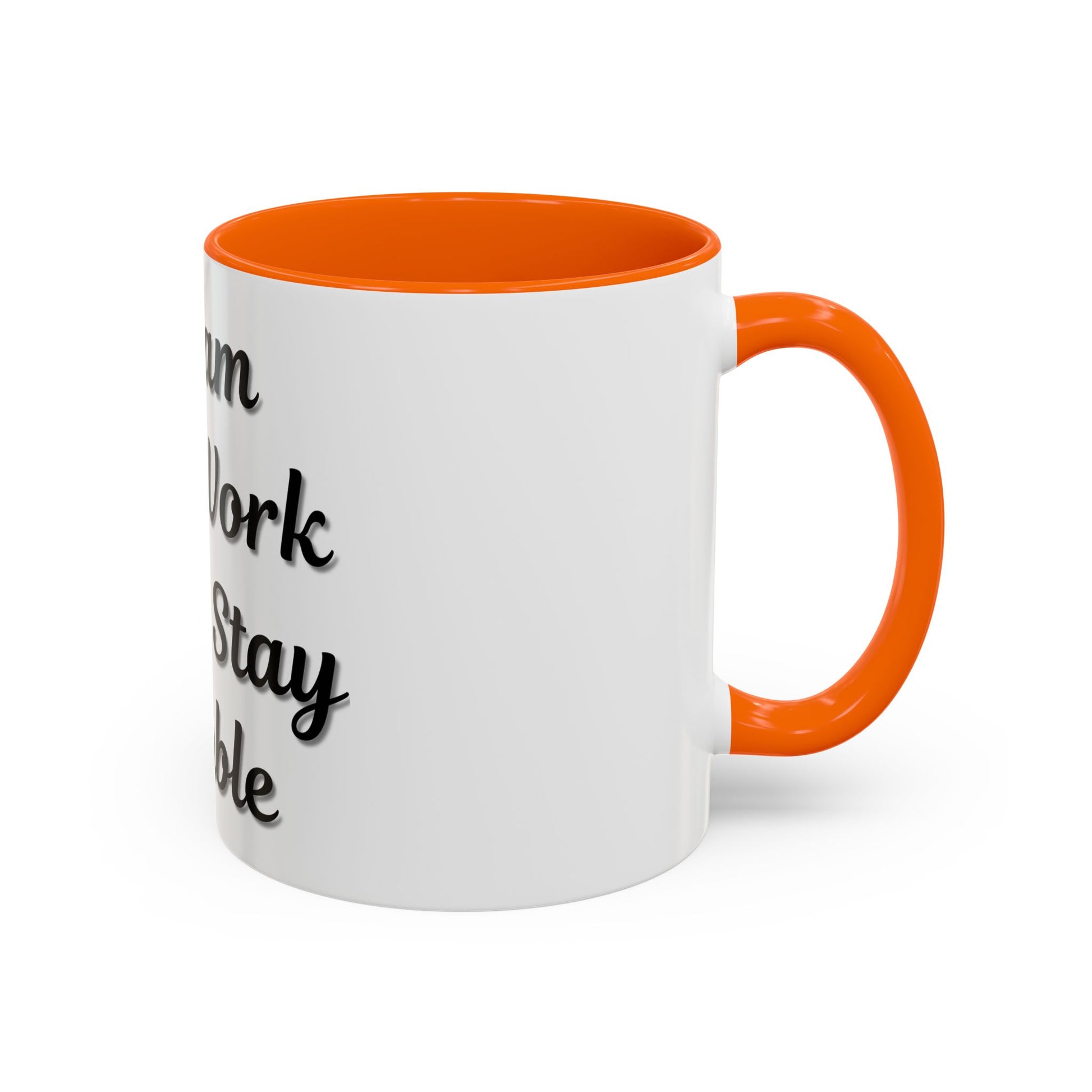 Inspirational Accent Coffee Mug - "Dream Big, Work Hard, Stay Humble" - Motivational 11/15oz - TRV
