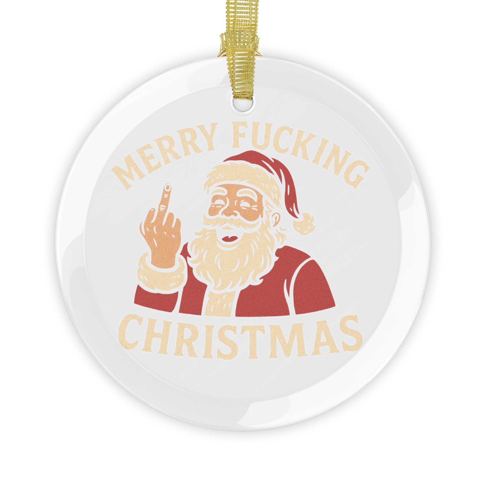 Sarcastic Glass Ornaments, Funny Christmas Decor, Swearing Holiday Baubles, Inappropriate Xmas Ornaments, Mature Ornaments for Tree - TRV