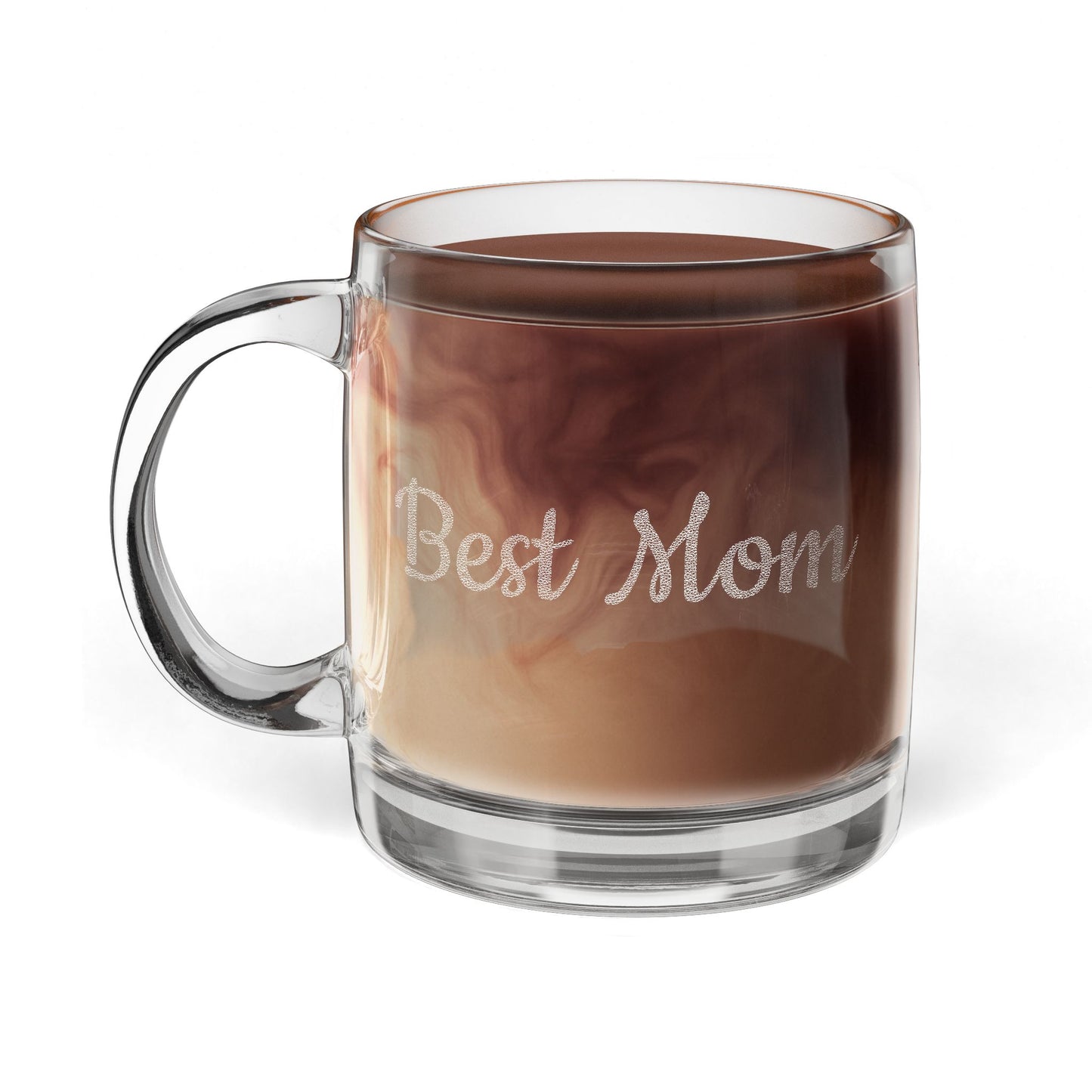 Best Mom engraved Mug | Glass Coffee Mug 12.25oz - TRV