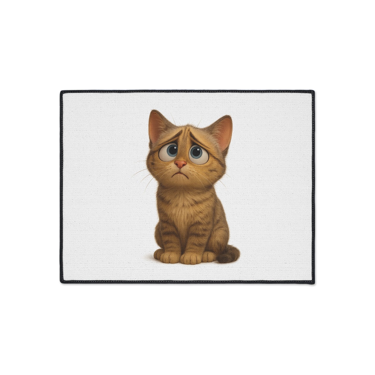 Heavy-duty cat-themed floor mat with playful design, ideal as a fun gift for cat lovers and pet-friendly home decor.
