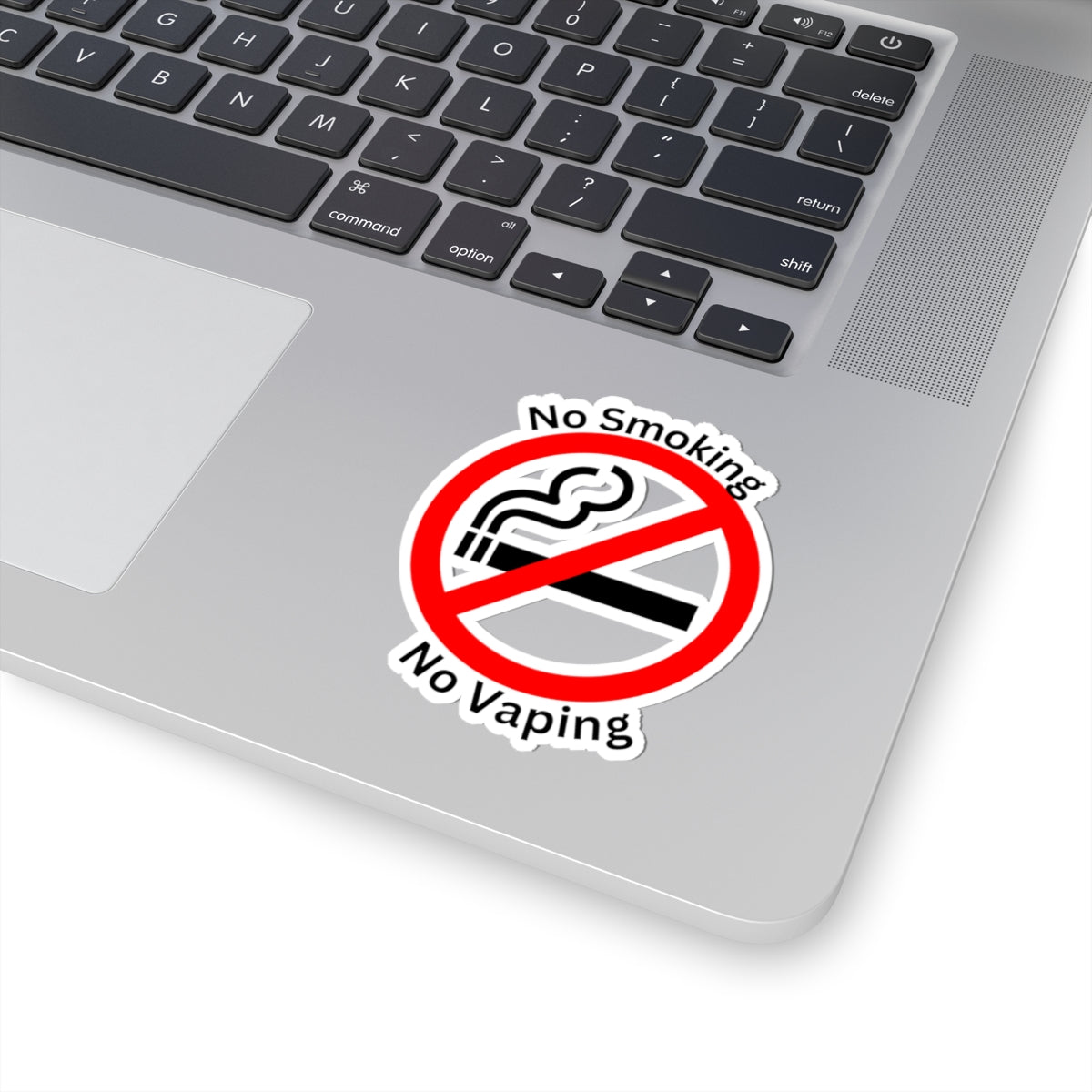 No Smoking No Vaping Sticker — Kiss-Cut No Smoking / Vaping Decal for Laptops, Water Bottles & Public Spaces