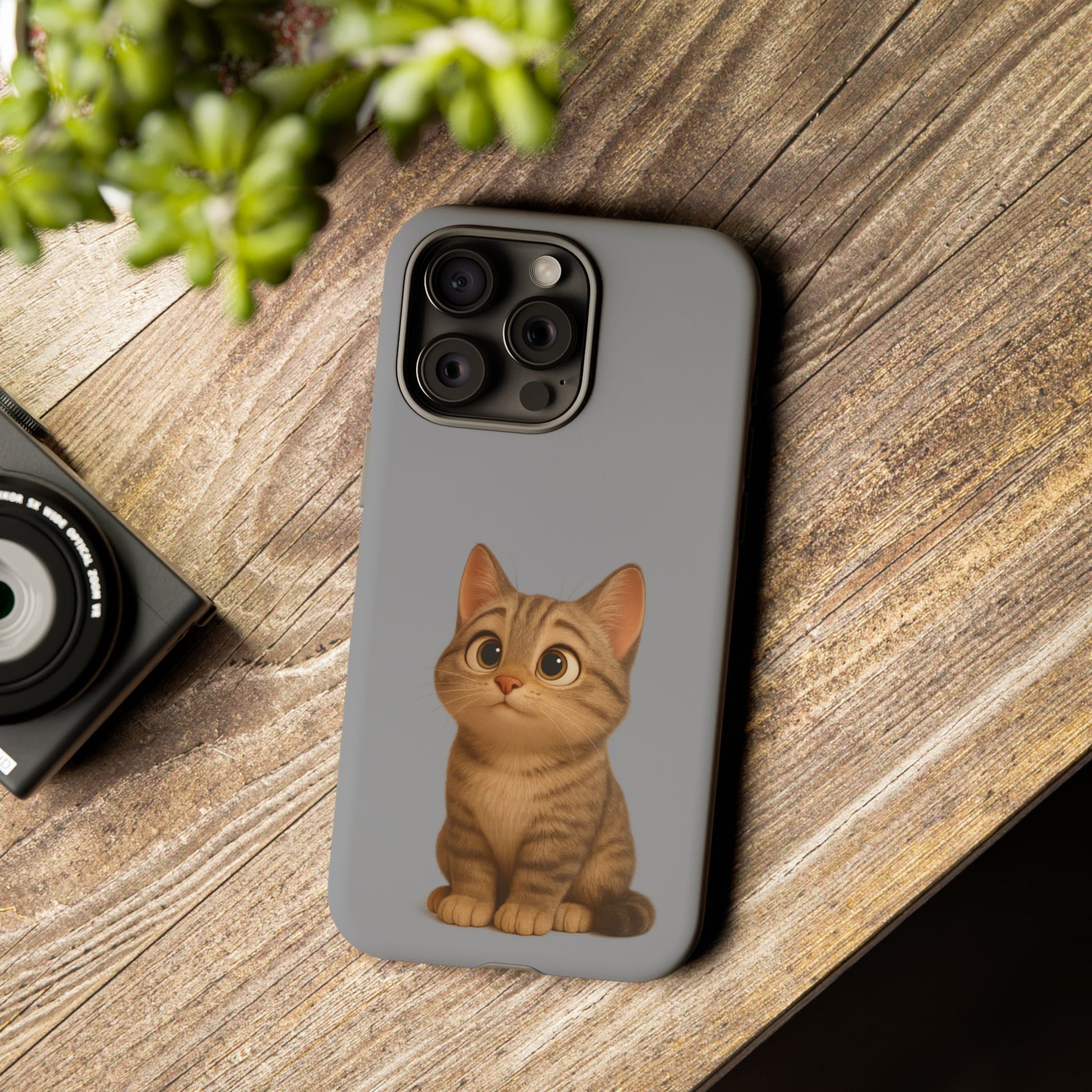 Cute Cat Phone Case, Kawaii Pet Accessory, Gift for Cat Lovers, Animal Phone Cover for Kids, Unique Kitty Design, Birthdays, Holidays - TRV