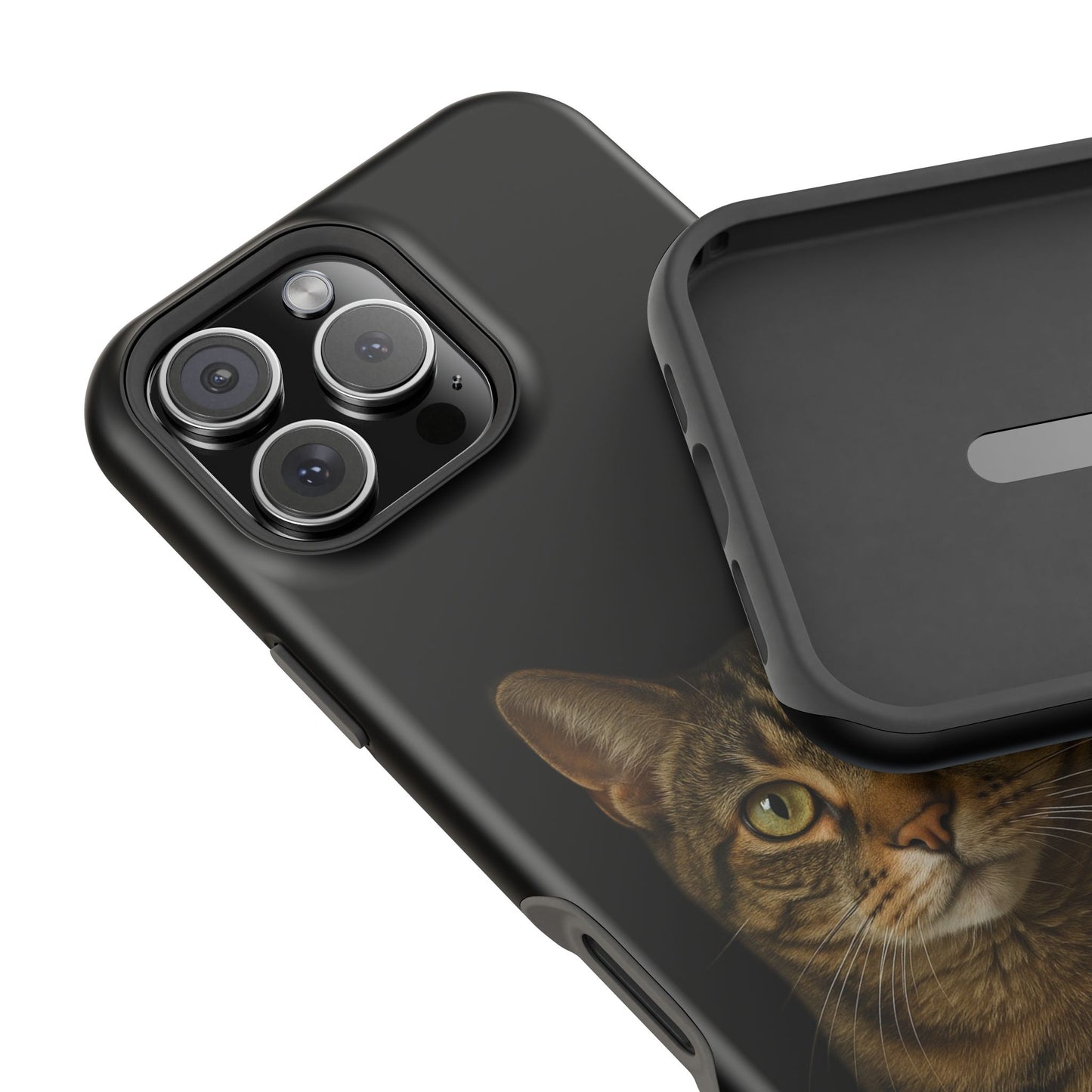 Magnetic Impact-Resistant Phone Case — Realistic Tabby Cat Portrait