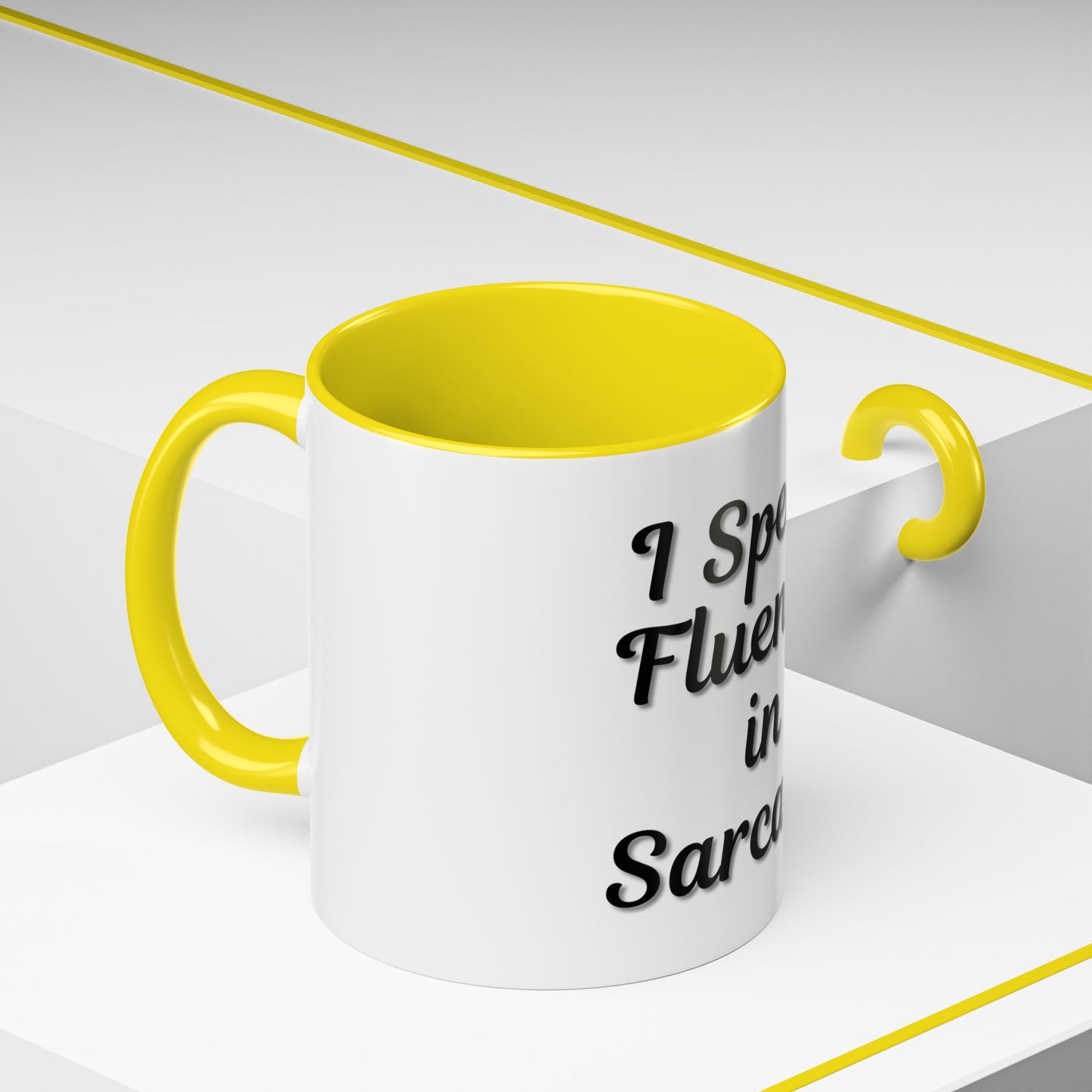 Sarcasm Accent Coffee Mug - I Speak Fluently in Sarcasm - Funny Gift for Coffee Lovers - TRV
