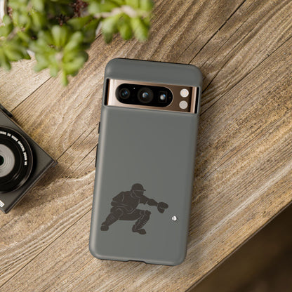 Printify baseball catcher phone case with rugged protective design, fitting smartphone to shield against drops and impacts.