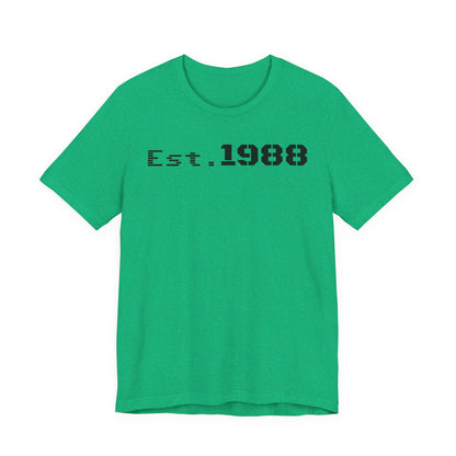 Est. 1988 Unisex Jersey Tee, Vintage Birthday Shirt, Casual Everyday Wear, Gift for Him or Her, Anniversary Celebration Tee